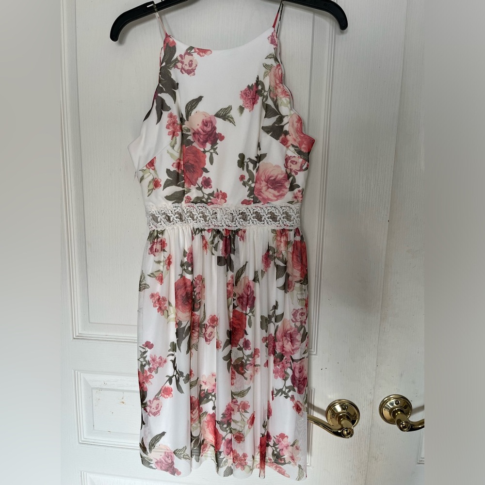 Floral White Dress
